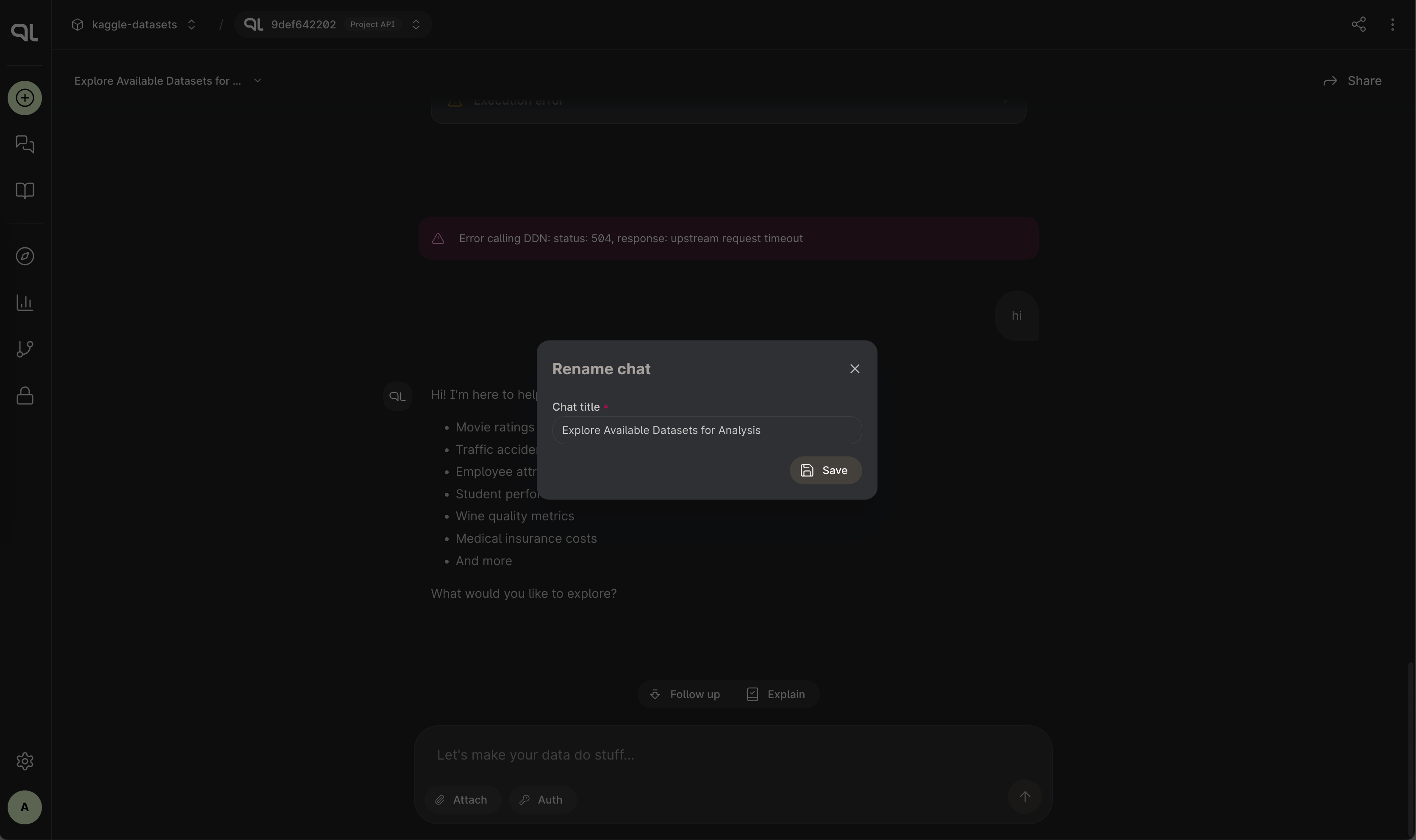 Edit Chat Dialog Box