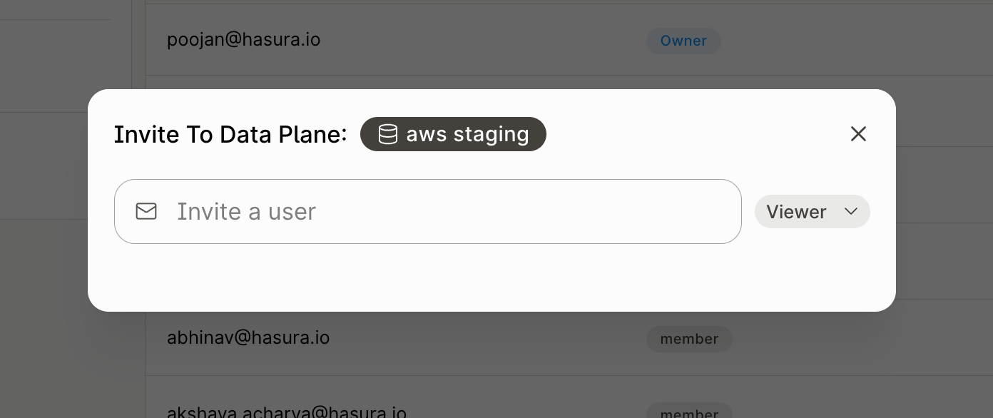 Invite Data Plane Collaborator