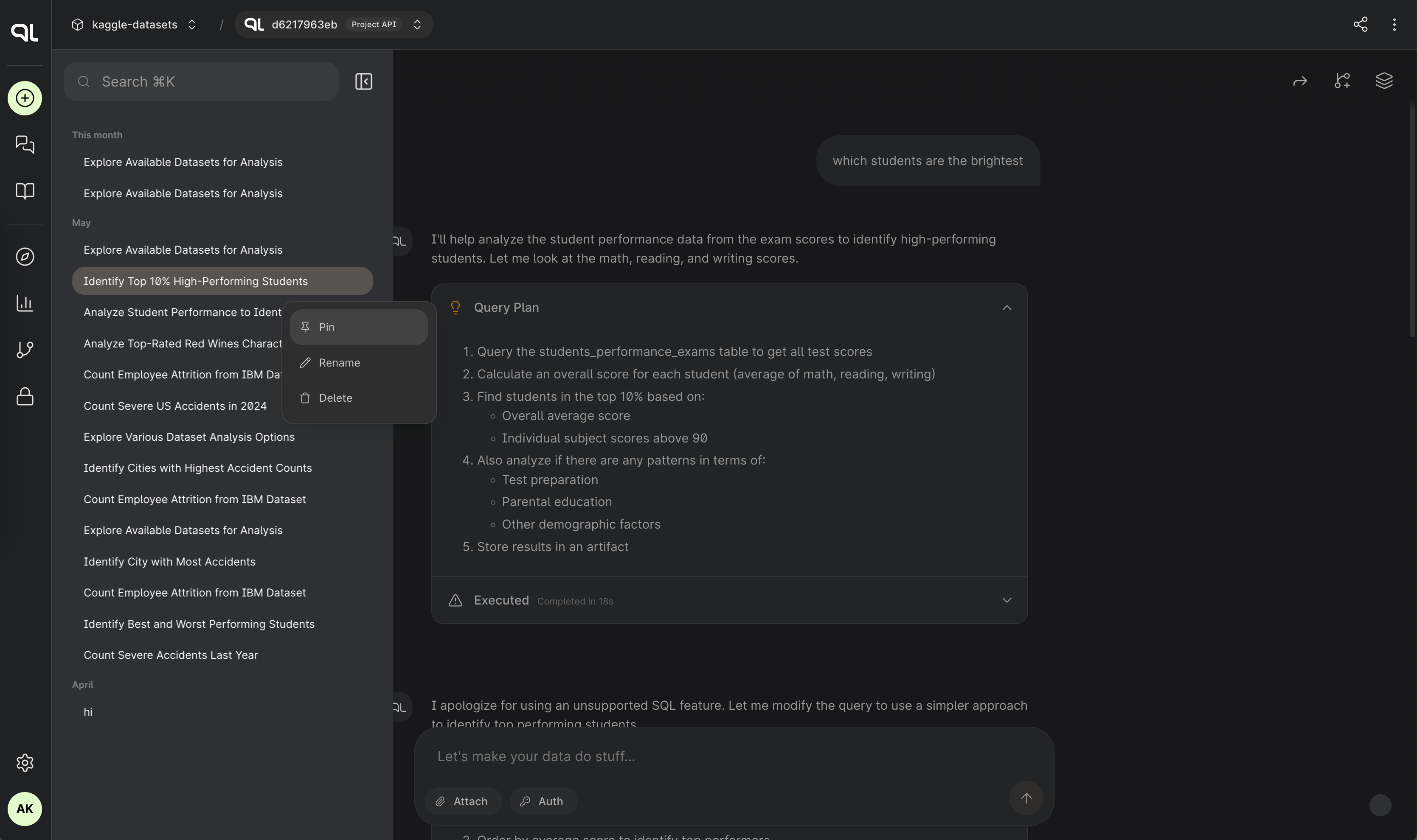 Pin Thread Menu Option