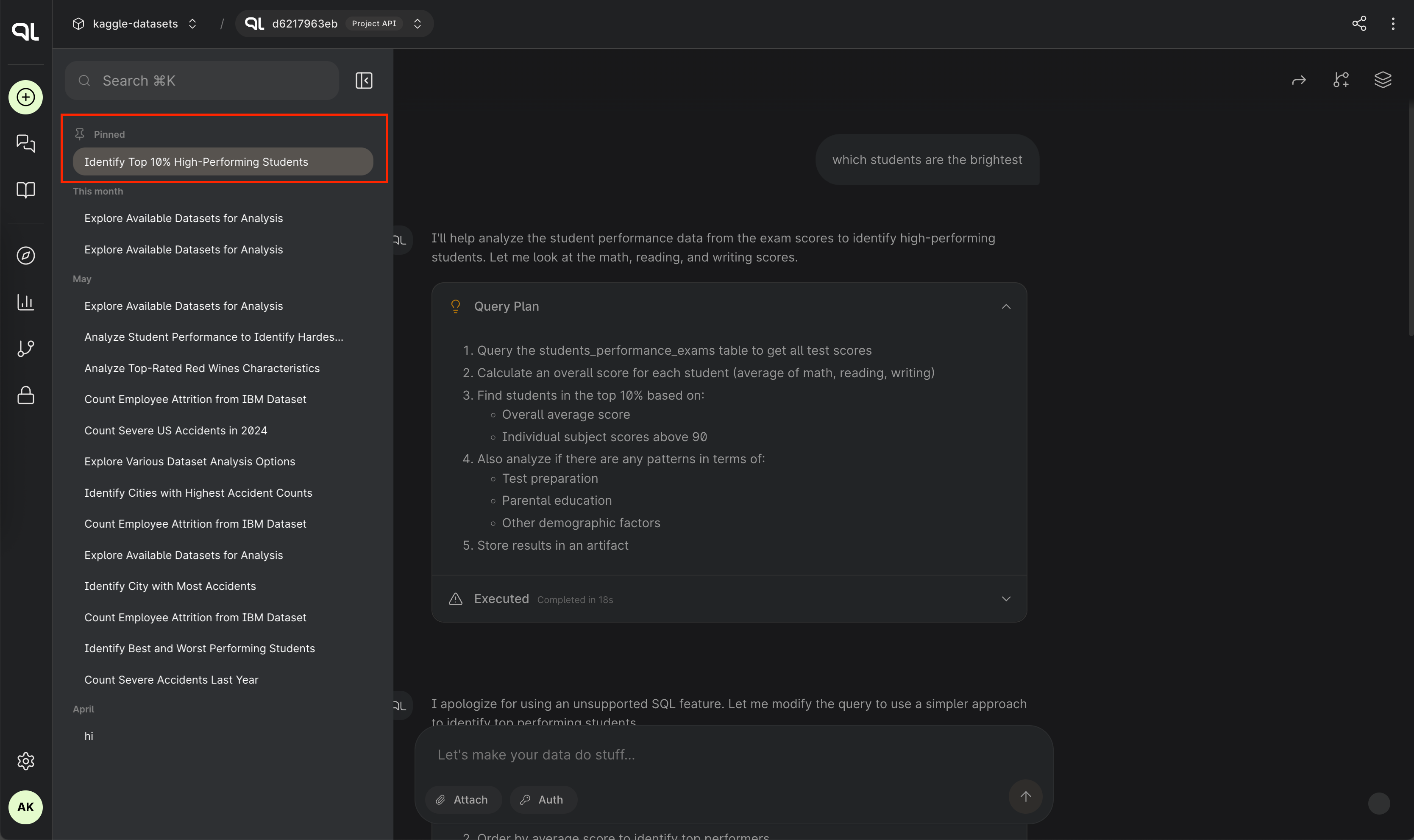 Pinned Thread in Sidebar